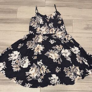 Old Navy Floral Black and White Dress